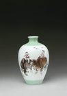 Herding Famille-Rose Vase by 
																	 Zhong Liansheng